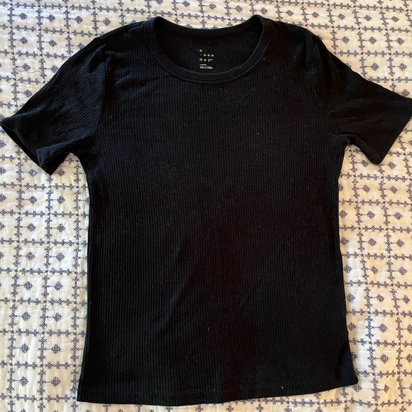 a new day Tops - Target Short Sleeve Slim Fit Ribbed T-Shirt A New Day Black L
